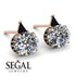 Hidden Halo Diamond Earrings - Rosalie No. 32