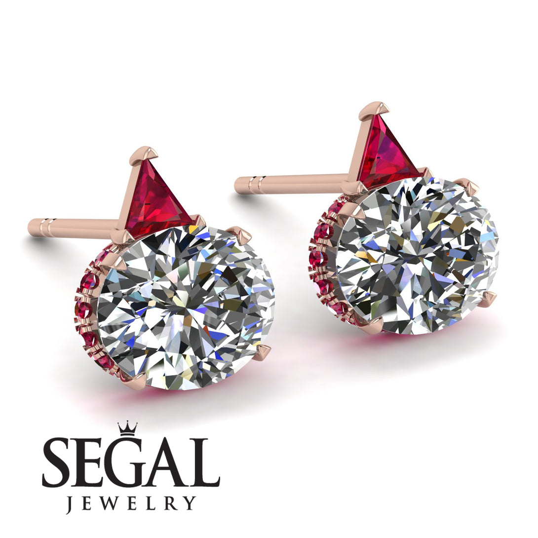 Hidden Halo Diamond Earrings - Rosalie No. 47