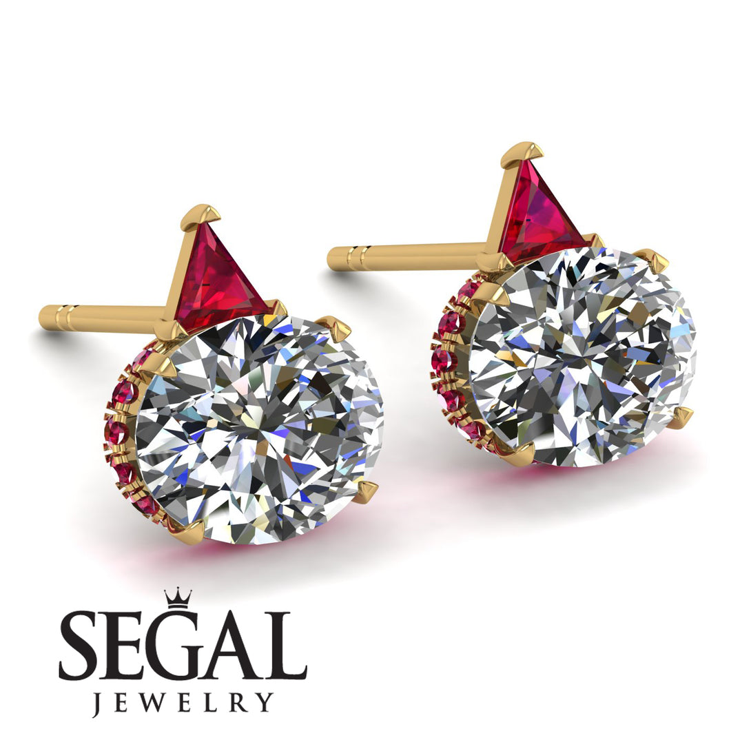 Hidden Halo Diamond Earrings - Rosalie No. 46