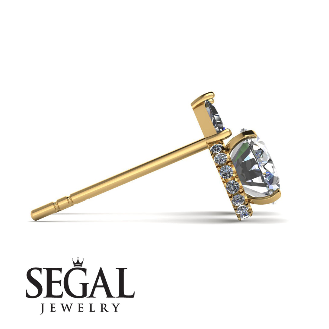 Hidden Halo Diamond Earrings - Rosalie No. 1