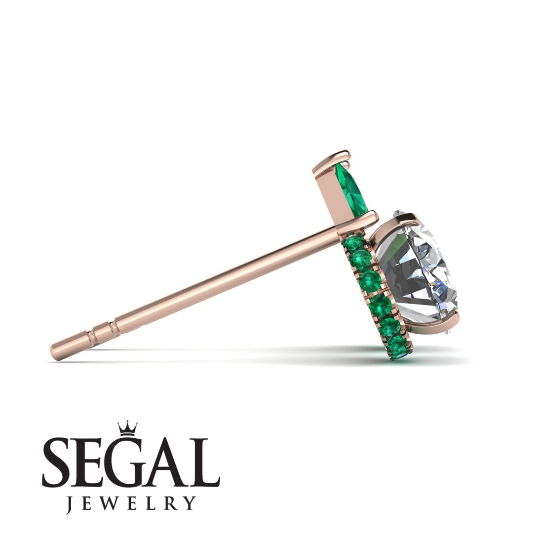 Hidden Halo Diamond Earrings - Rosalie No. 17