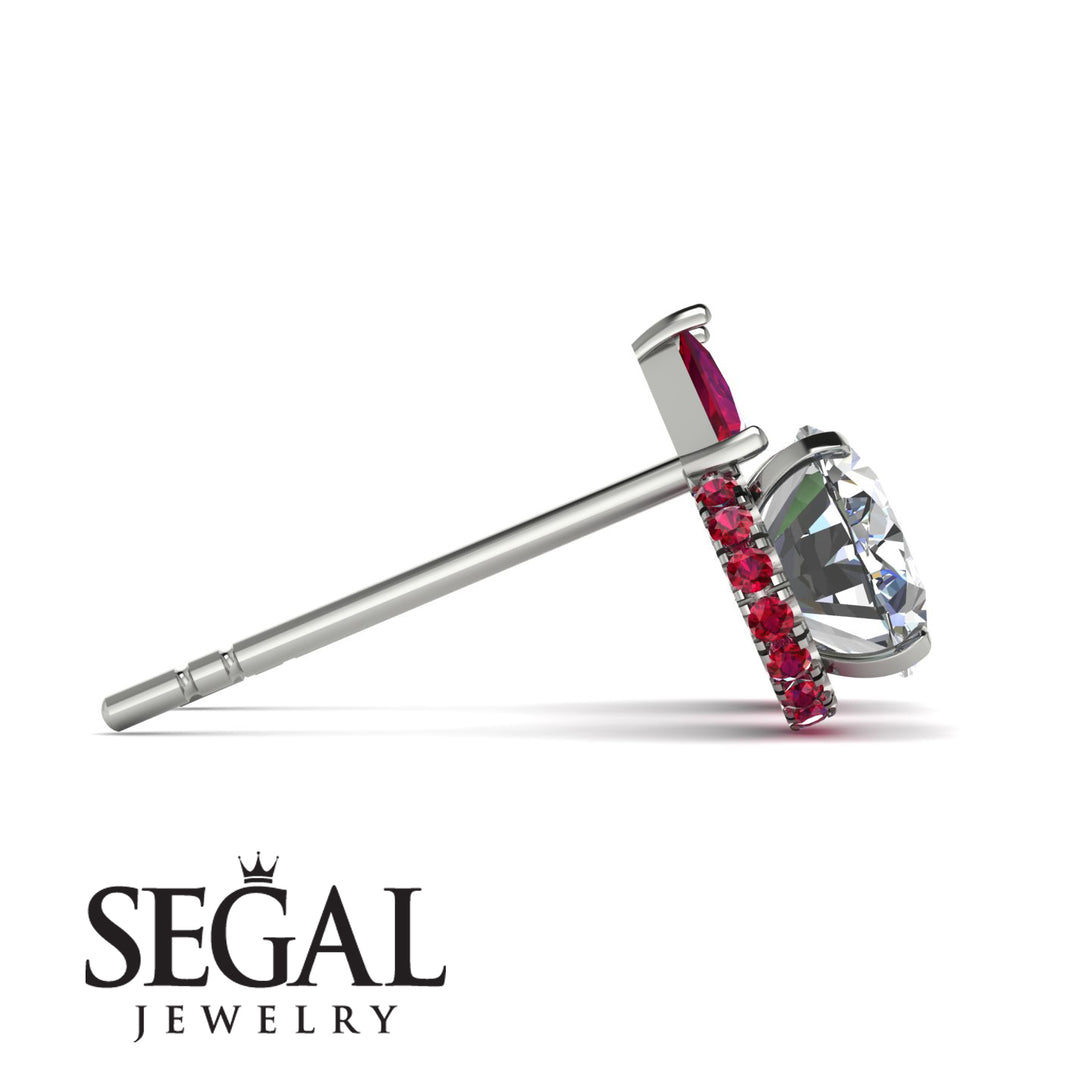 Hidden Halo Diamond Earrings - Rosalie No. 48