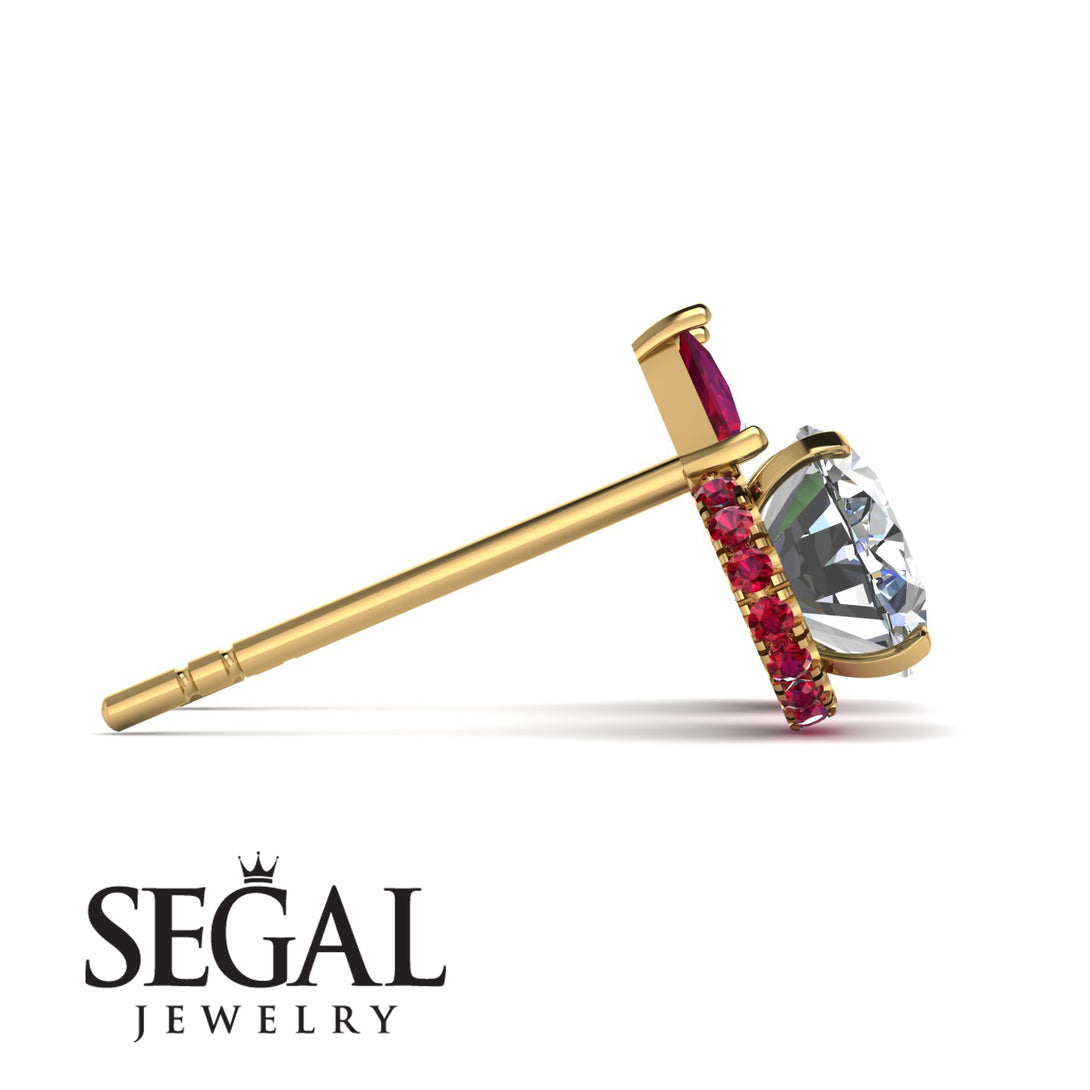 Hidden Halo Diamond Earrings - Rosalie No. 46