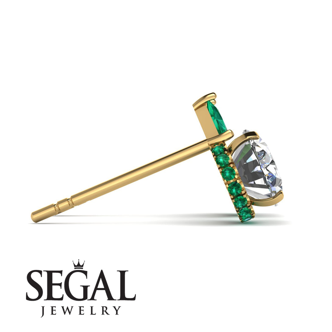 Hidden Halo Diamond Earrings - Rosalie No. 16