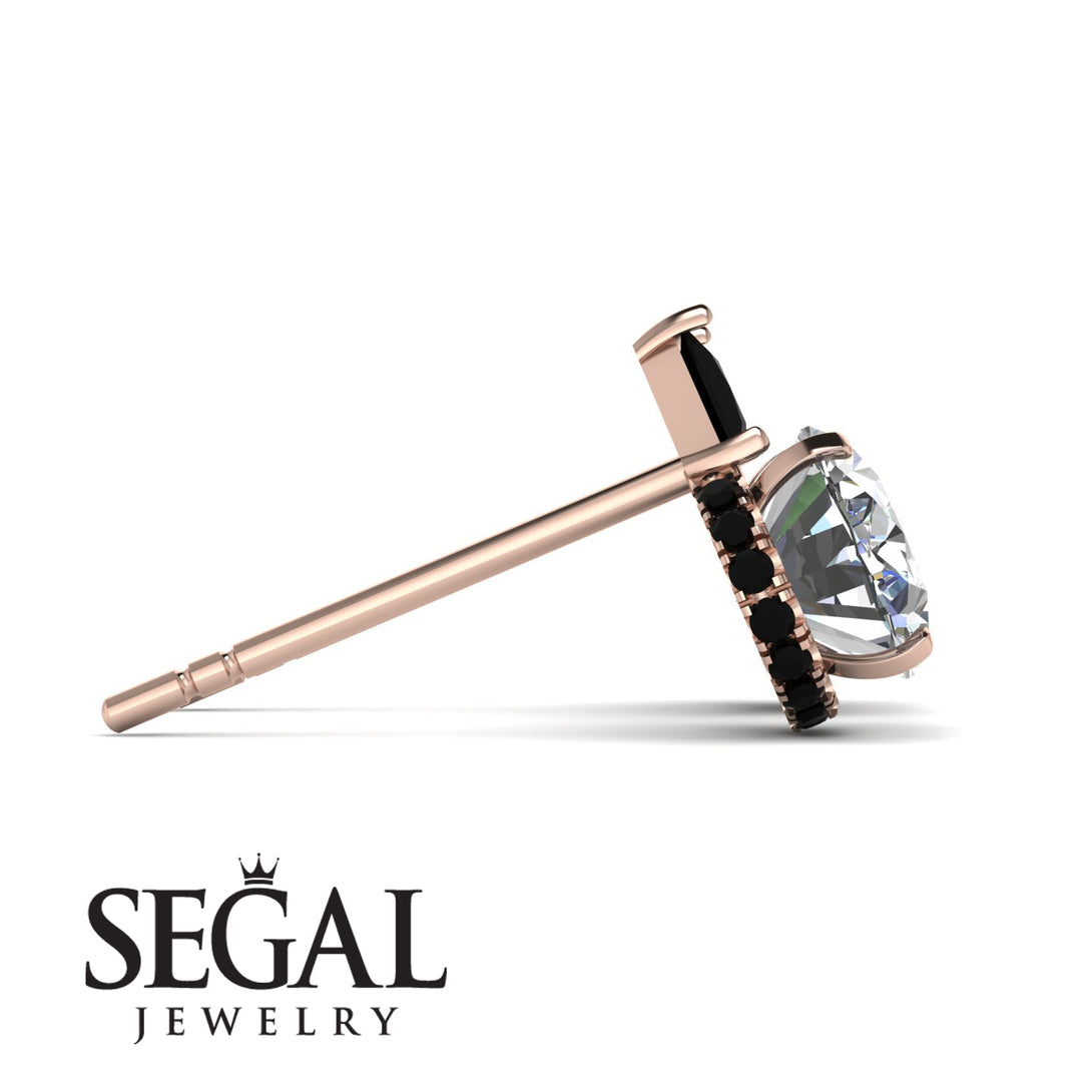 Hidden Halo Diamond Earrings - Rosalie No. 32