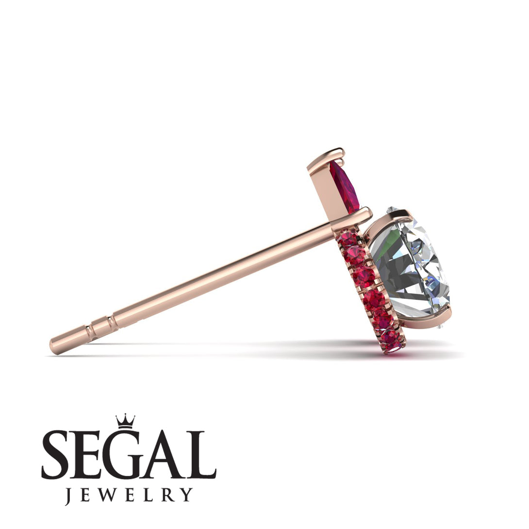 Hidden Halo Diamond Earrings - Rosalie No. 47