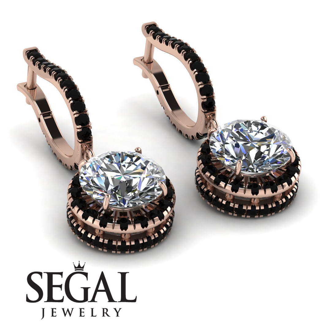 Hidden Halo Diamond Hoop Earrings - Catalina No. 32