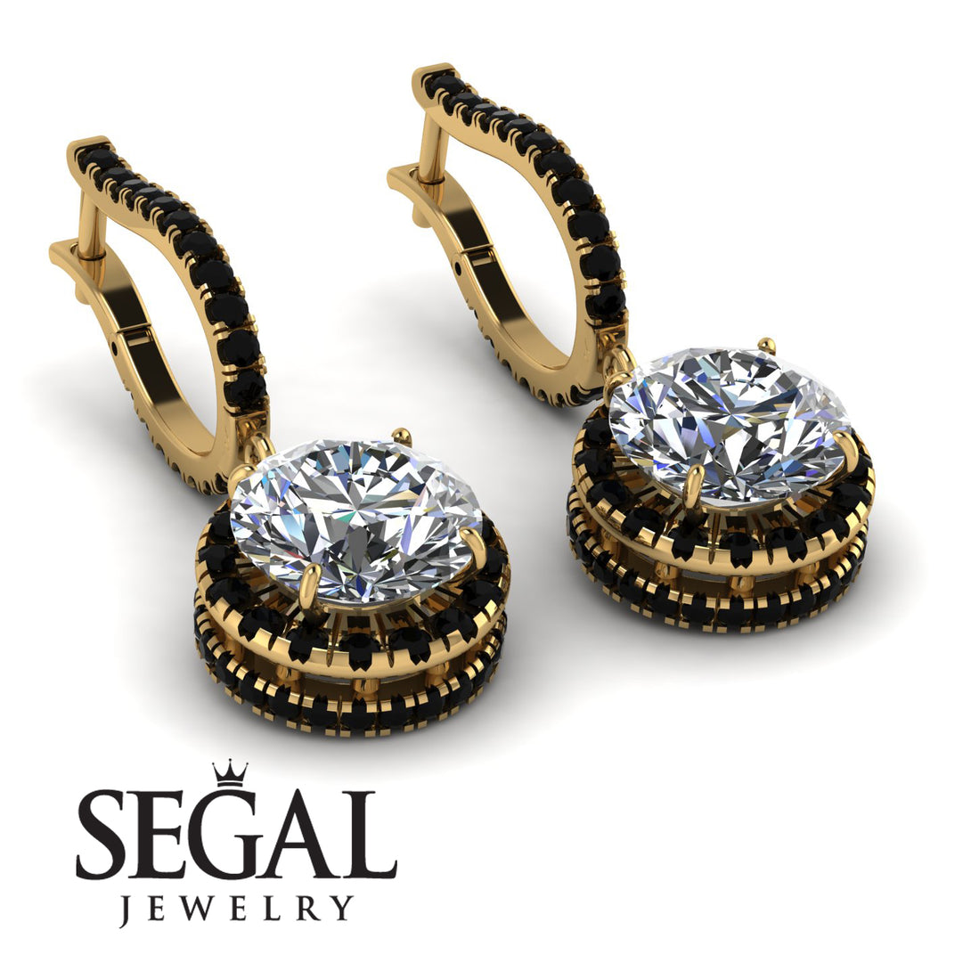 Hidden Halo Diamond Hoop Earrings - Catalina No. 31