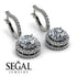 Hidden Halo Diamond Hoop Earrings - Catalina No. 3