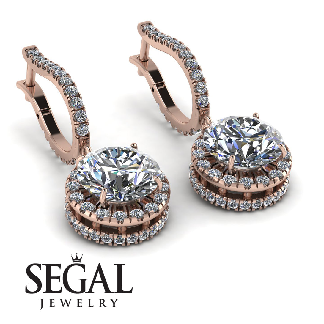 Hidden Halo Diamond Hoop Earrings - Catalina No. 2