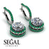 Hidden Halo Diamond Hoop Earrings - Catalina No. 18