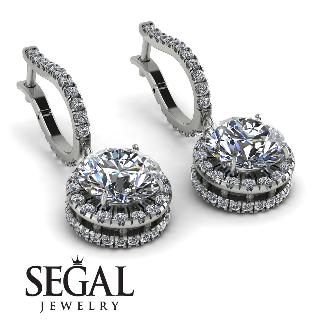 Hidden Halo Diamond Hoop Earrings - Catalina No. 3