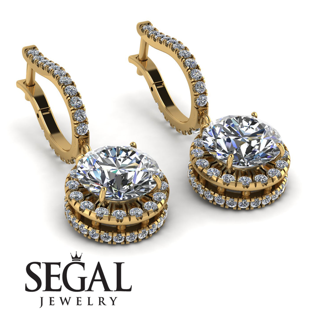 Hidden Halo Diamond Hoop Earrings - Catalina No. 1