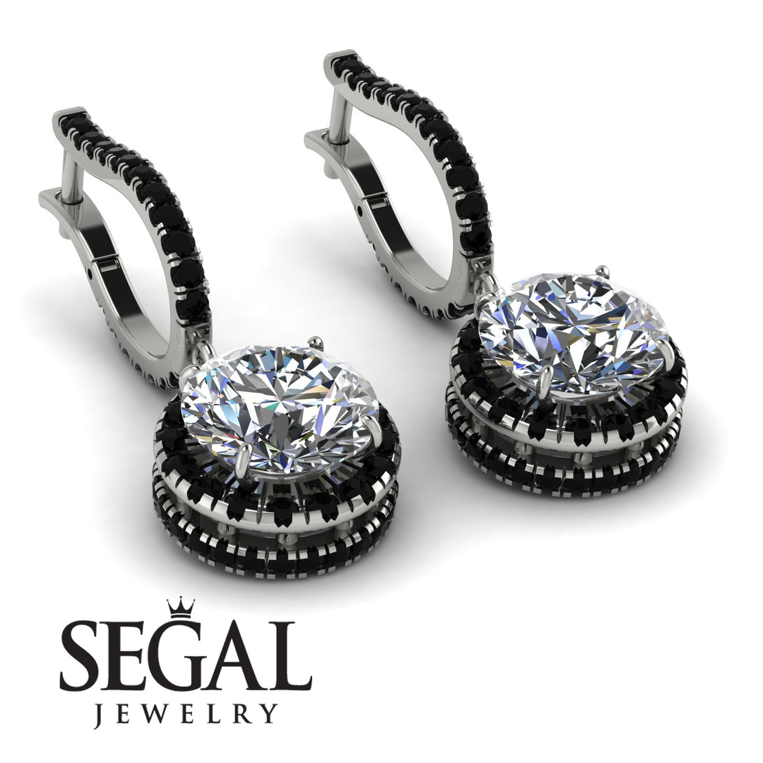 Hidden Halo Diamond Hoop Earrings - Catalina No. 33
