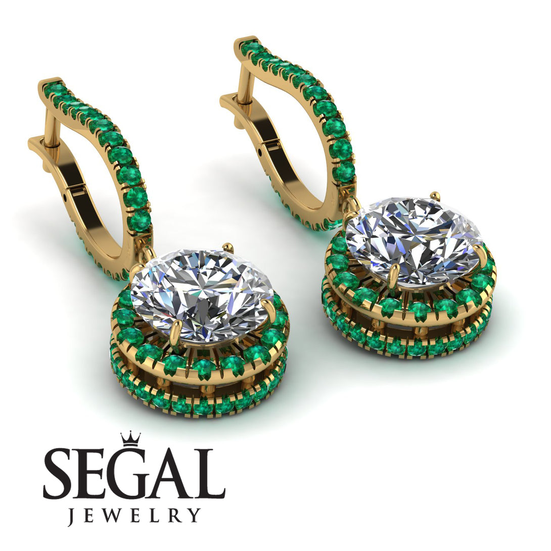 Hidden Halo Diamond Hoop Earrings - Catalina No. 16