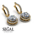 Hidden Halo Diamond Hoop Earrings - Catalina No. 1