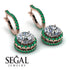 Hidden Halo Diamond Hoop Earrings - Catalina No. 17