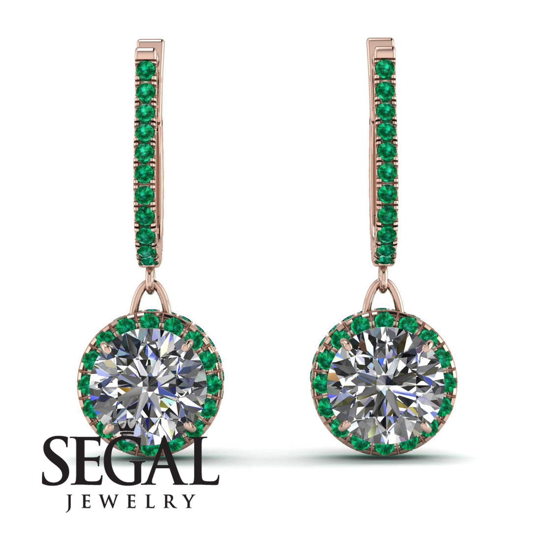 Hidden Halo Diamond Hoop Earrings - Catalina No. 17