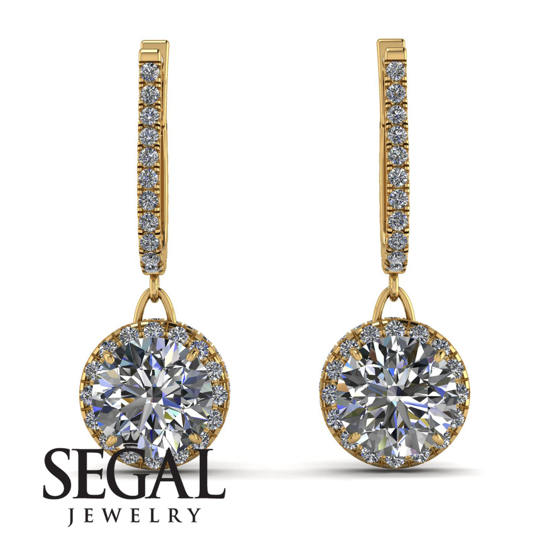 Hidden Halo Diamond Hoop Earrings - Catalina No. 1