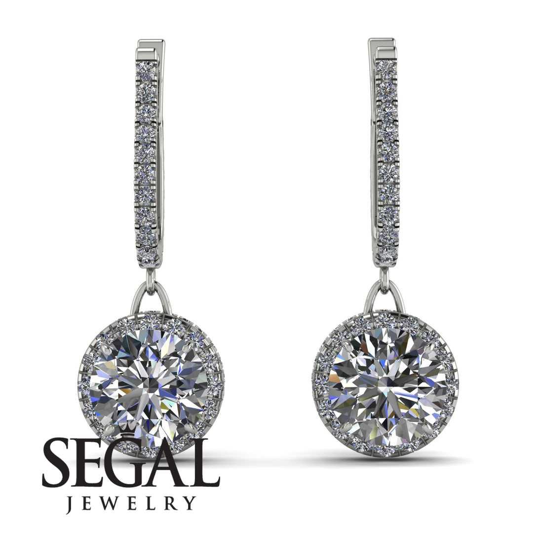 Hidden Halo Diamond Hoop Earrings - Catalina No. 3