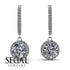 Hidden Halo Diamond Hoop Earrings - Catalina No. 3