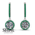 Hidden Halo Diamond Hoop Earrings - Catalina No. 18