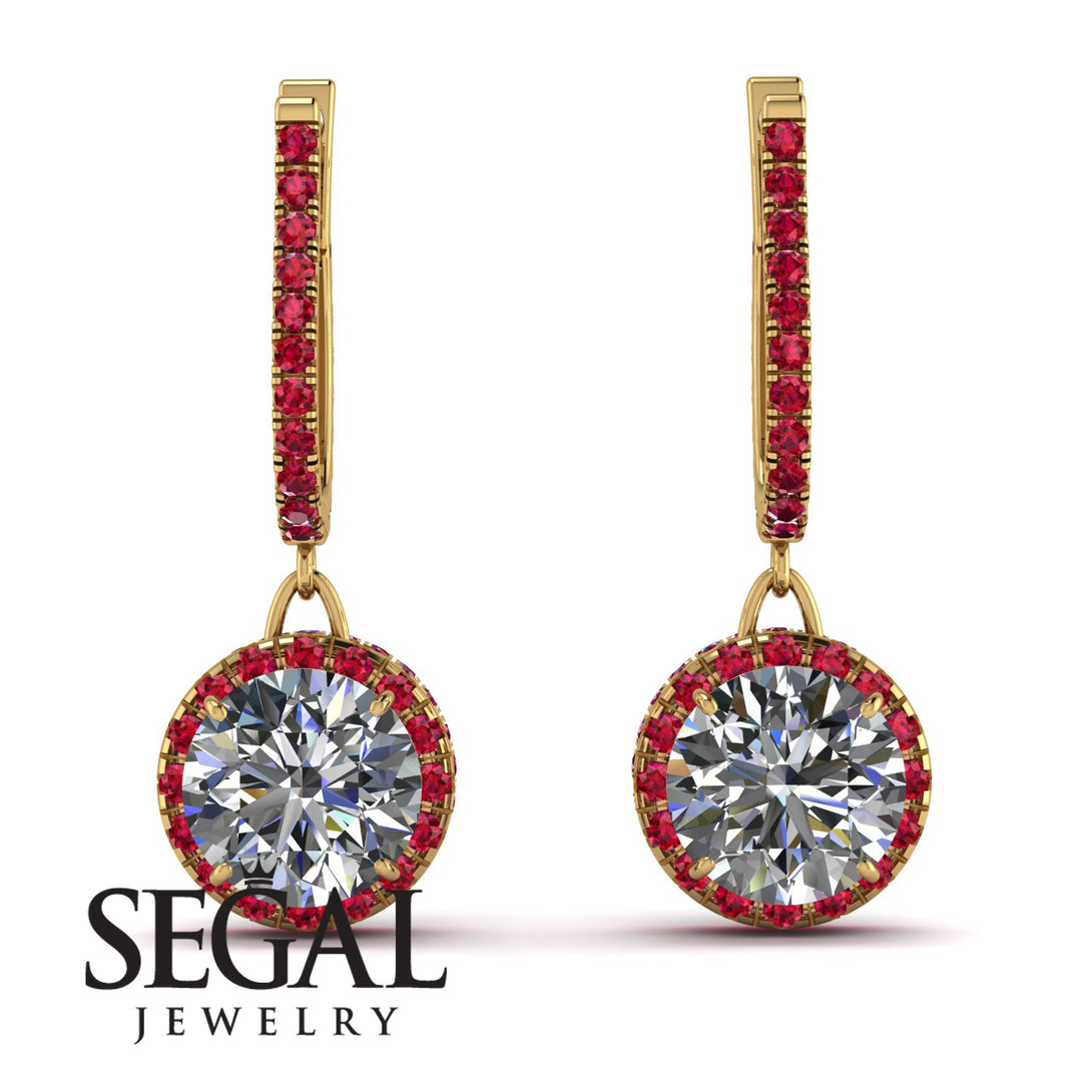 Hidden Halo Diamond Hoop Earrings - Catalina No. 46