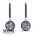 Hidden Halo Diamond Hoop Earrings - Catalina No. 62
