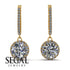 Hidden Halo Diamond Hoop Earrings - Catalina No. 1