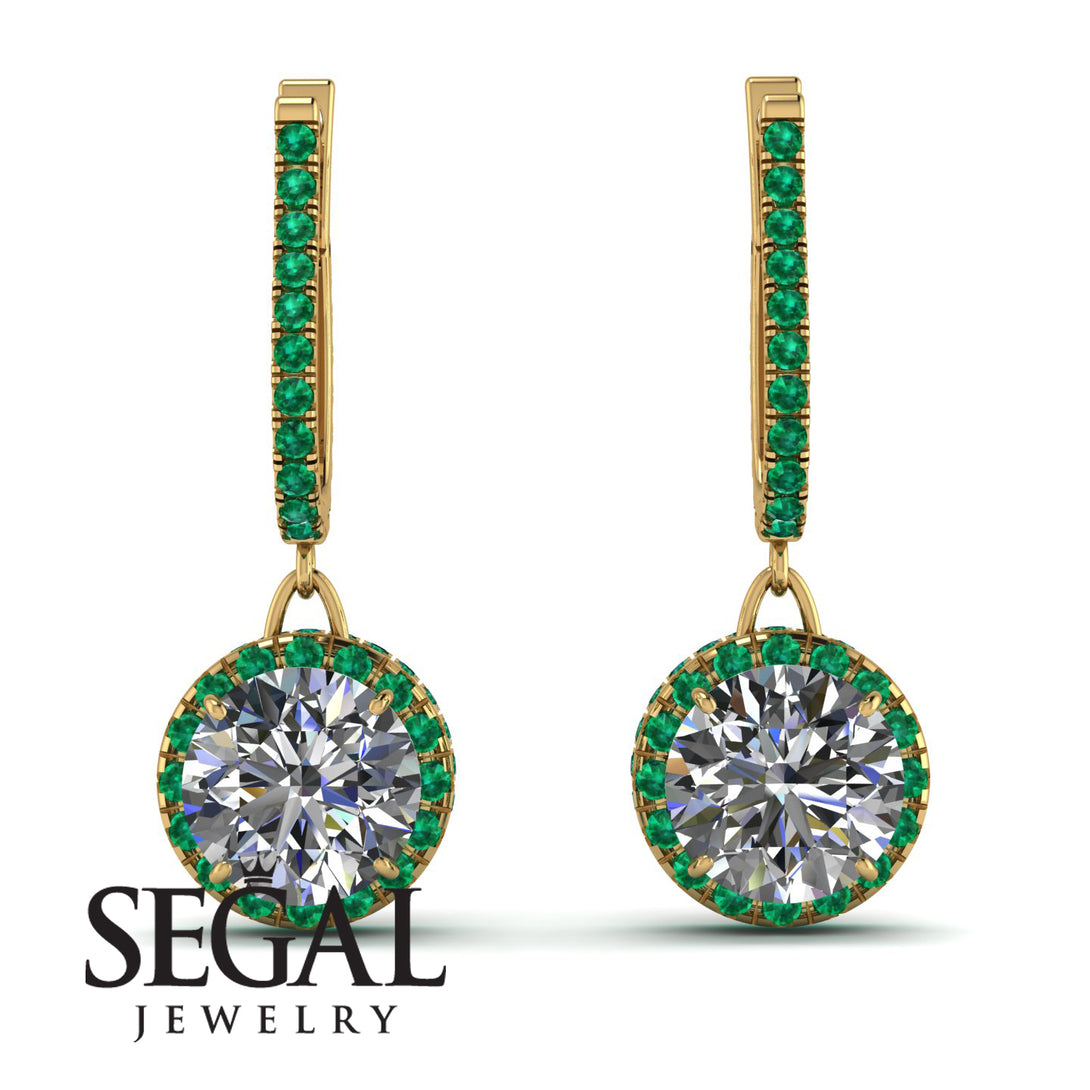 Hidden Halo Diamond Hoop Earrings - Catalina No. 16