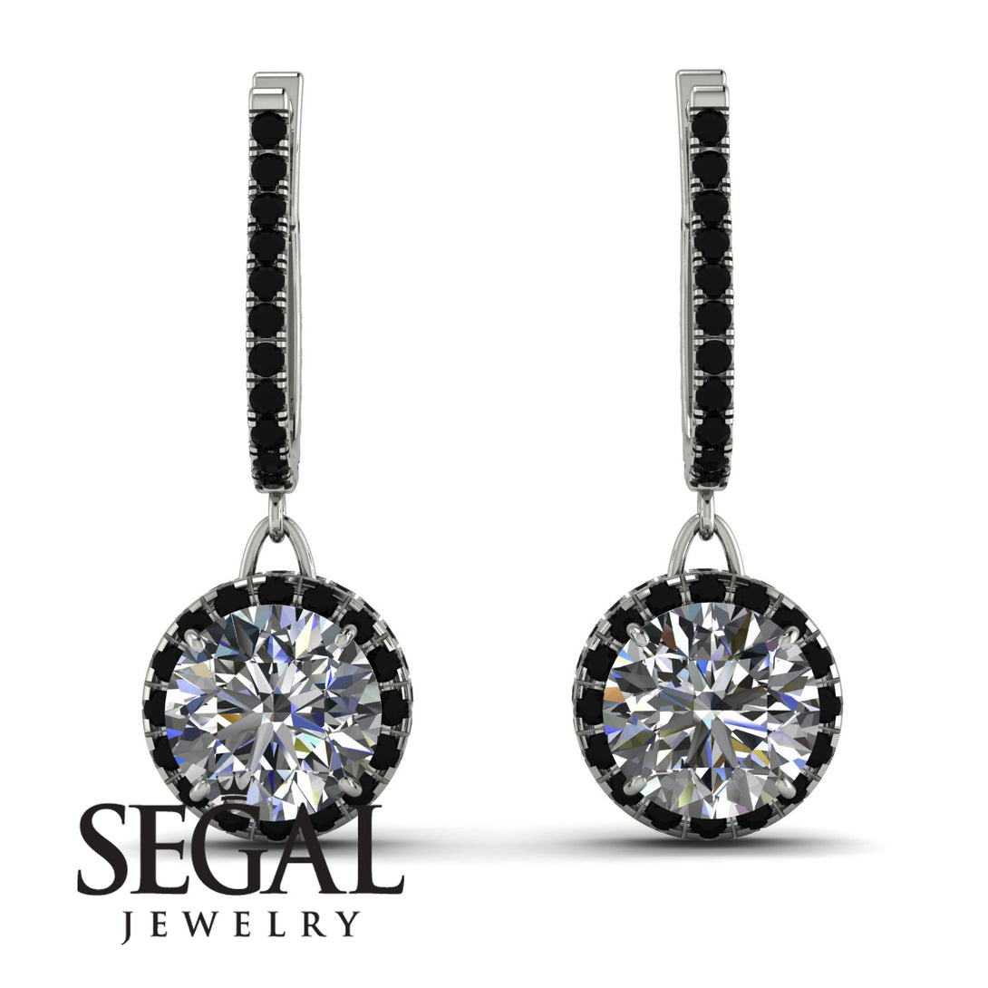 Hidden Halo Diamond Hoop Earrings - Catalina No. 33