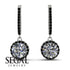 Hidden Halo Diamond Hoop Earrings - Catalina No. 33