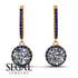 Hidden Halo Diamond Hoop Earrings - Catalina No. 61