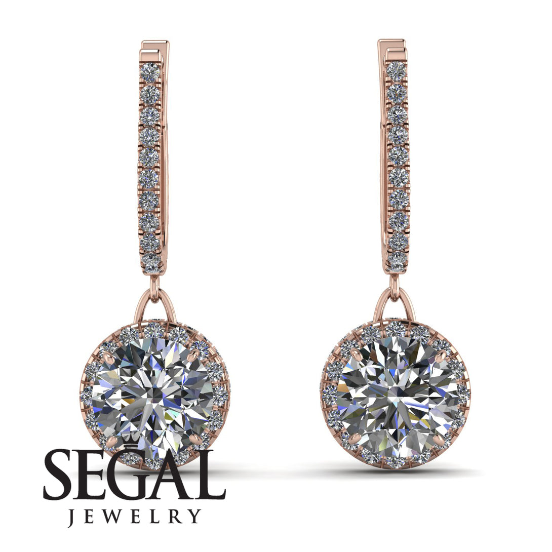 Hidden Halo Diamond Hoop Earrings - Catalina No. 2