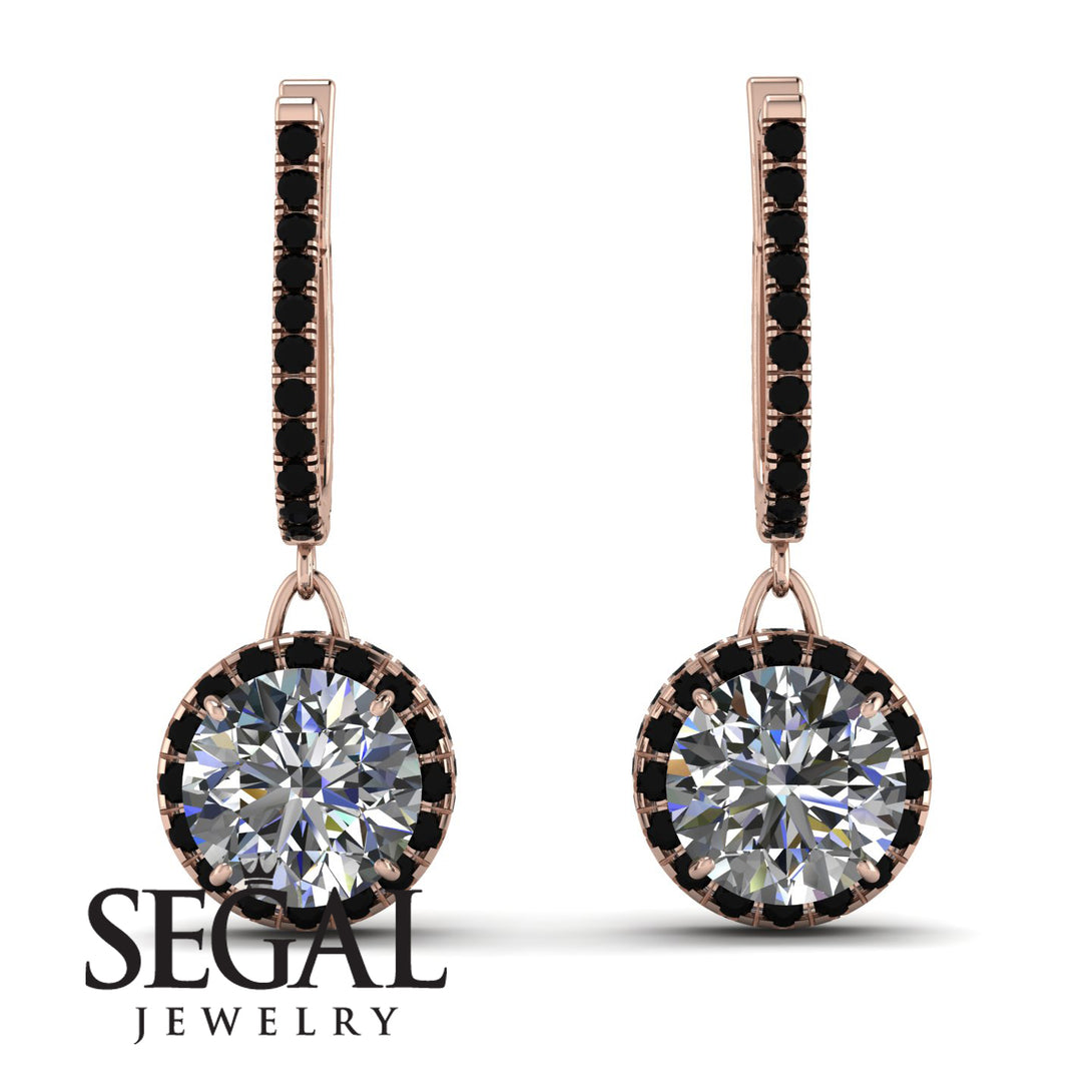 Hidden Halo Diamond Hoop Earrings - Catalina No. 32