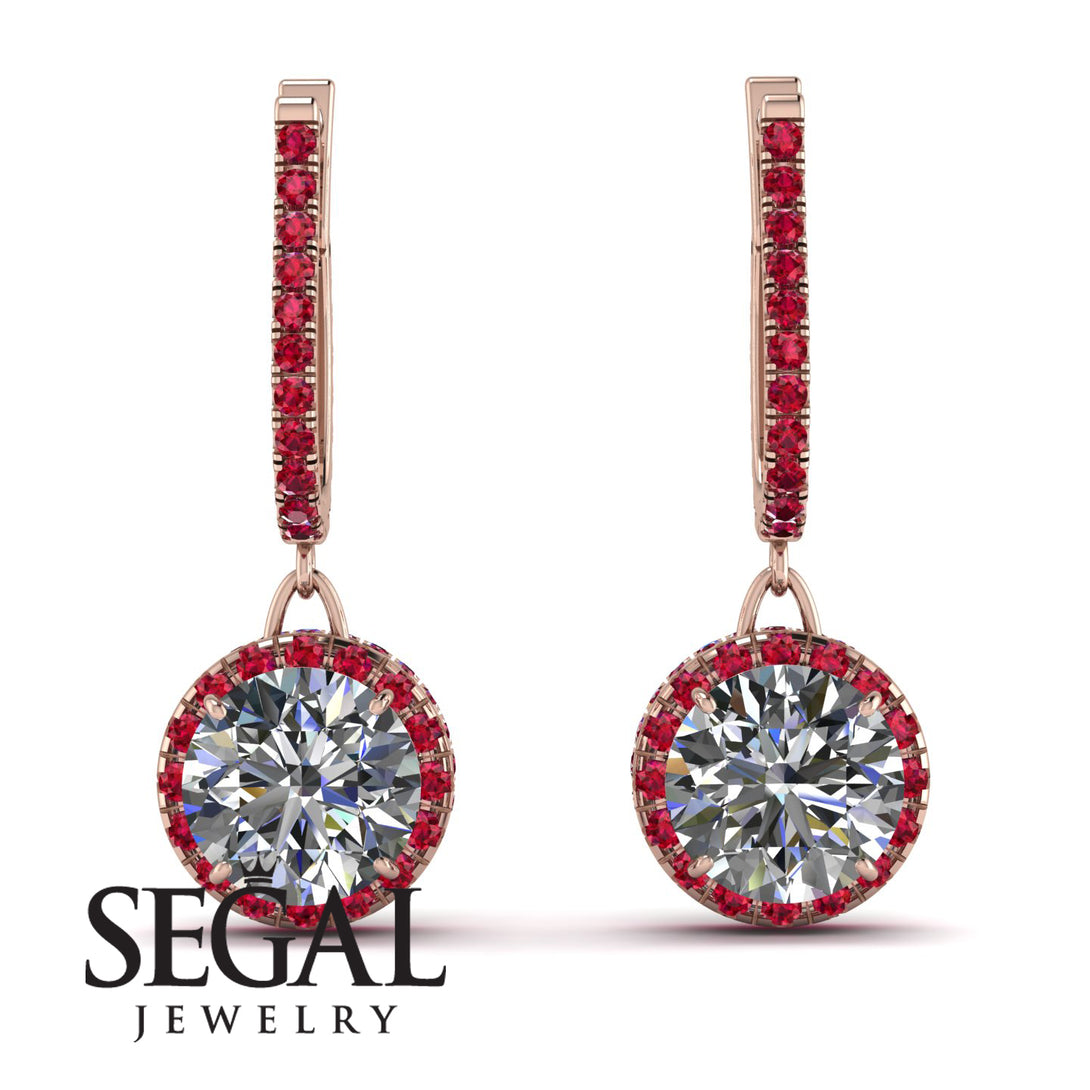 Hidden Halo Diamond Hoop Earrings - Catalina No. 47