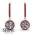 Hidden Halo Diamond Hoop Earrings - Catalina No. 47