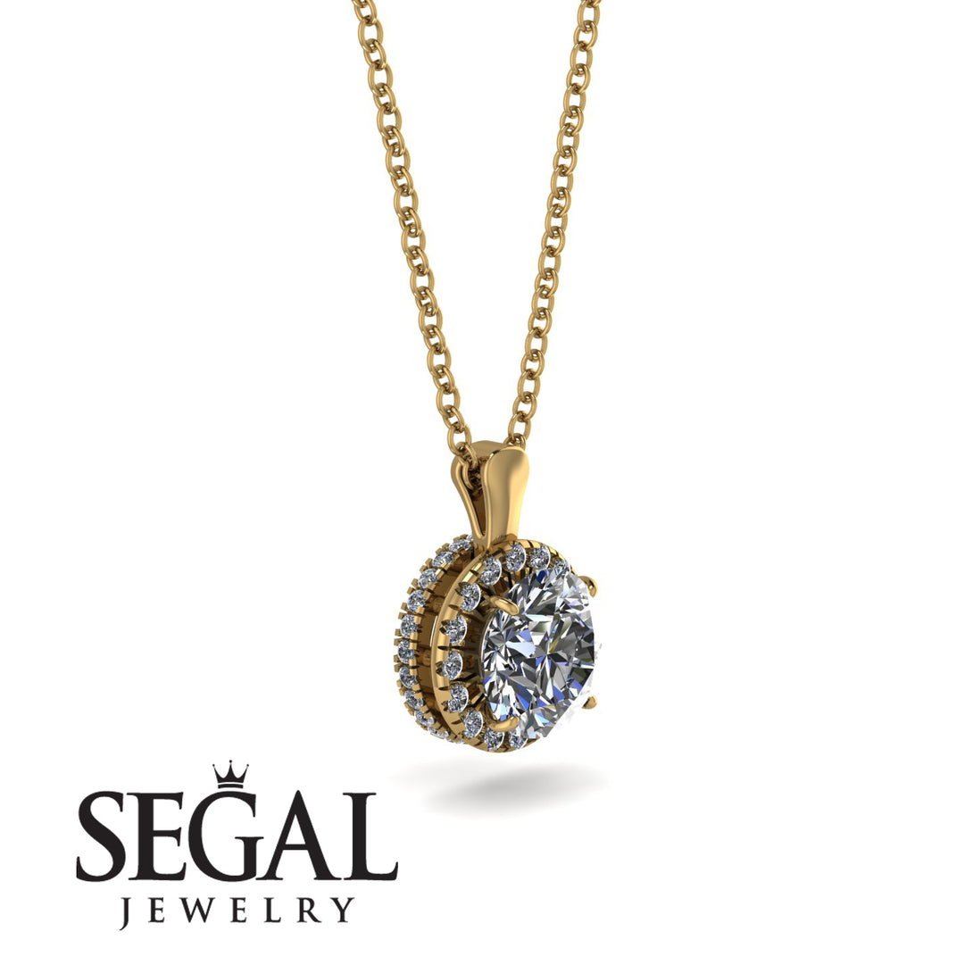 Hidden Halo Diamond Necklace - Catalina No. 1