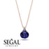 Hidden Halo Sapphire Necklace - Rosalie No. 14