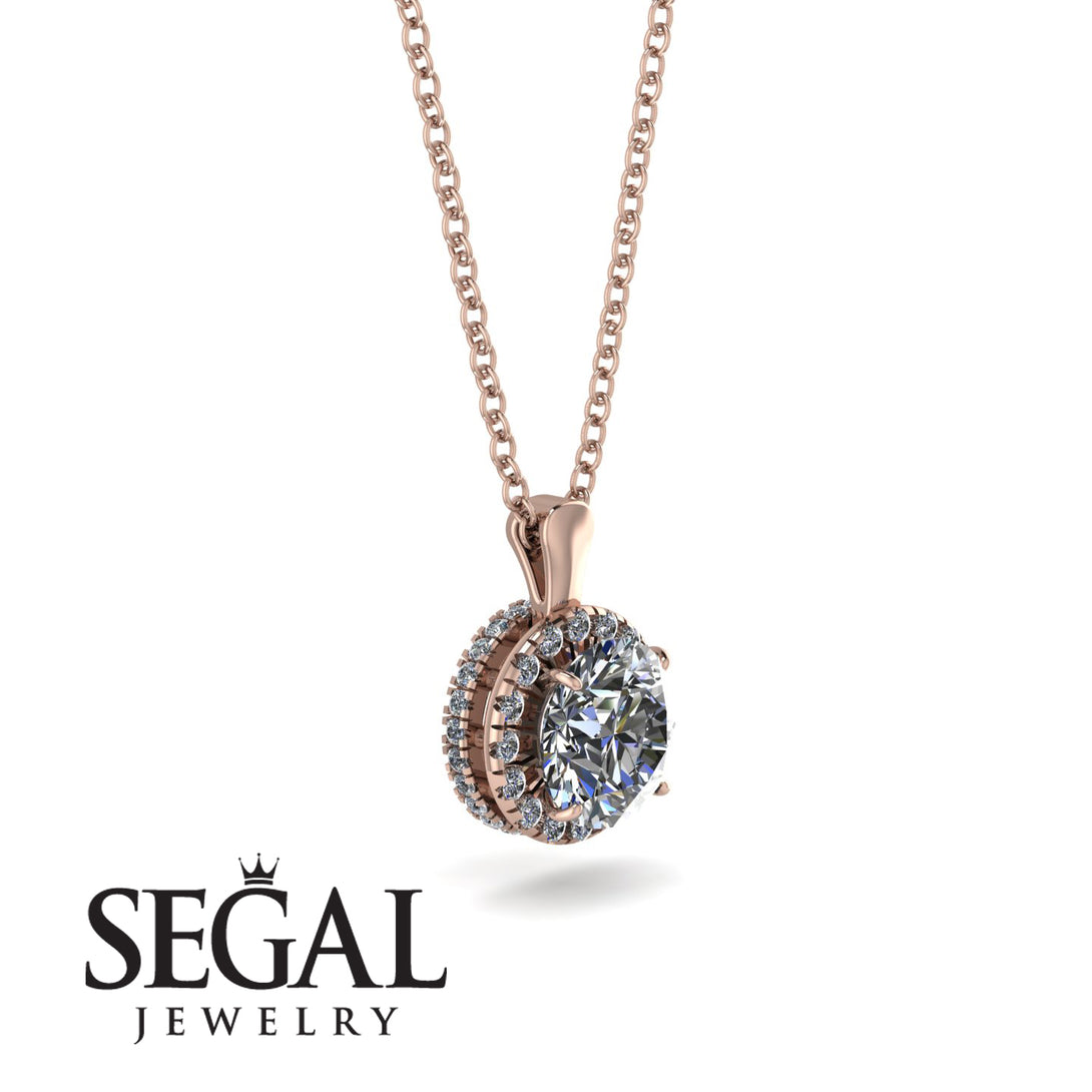 Hidden Halo Diamond Necklace - Catalina No. 2