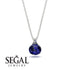 Hidden Halo Sapphire Necklace - Rosalie No. 15
