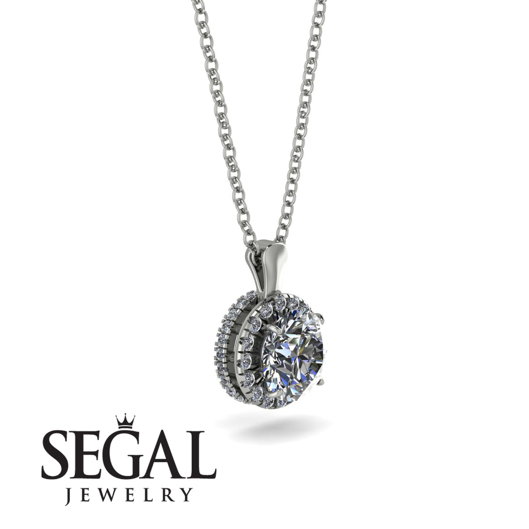 Hidden Halo Diamond Necklace - Catalina No. 3