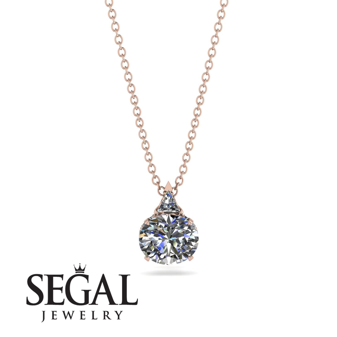 Hidden Halo Diamond Necklace - Rosalie No. 2