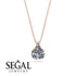 Hidden Halo Diamond Necklace - Rosalie No. 2