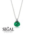 Hidden Halo Emerald Necklace - Rosalie No. 6