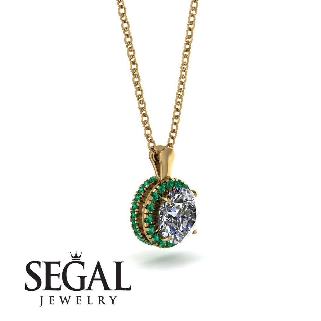 Hidden Halo Diamond Necklace - Catalina No. 16