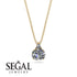 Hidden Halo Diamond Necklace - Rosalie No. 1