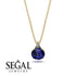 Hidden Halo Sapphire Necklace - Rosalie No. 13