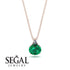 Hidden Halo Emerald Necklace - Rosalie No. 5