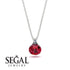 Hidden Halo Ruby Necklace - Rosalie No. 12